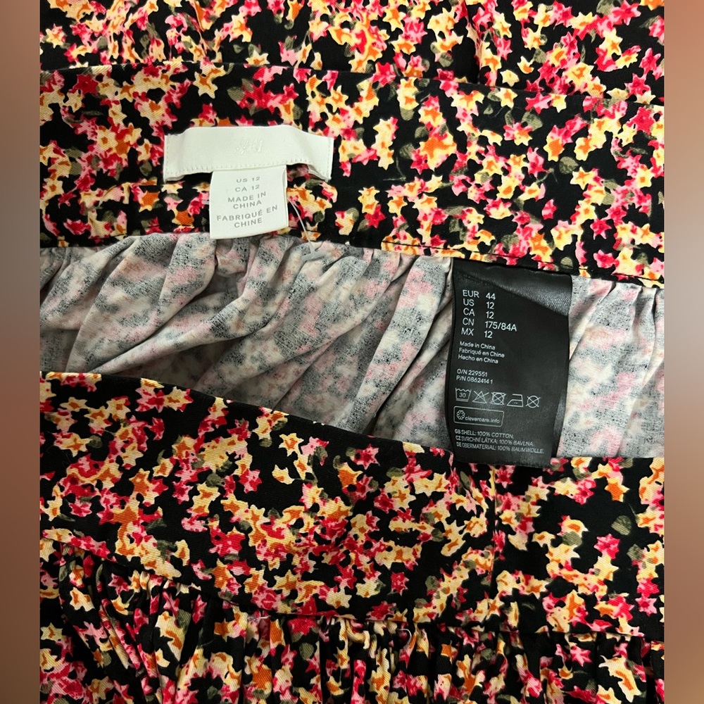 *Bundle Only* H&M MIDI Floral Gathered Skirt, Size 12 - Picture 2 of 3